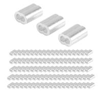 Katnetoly 100 pezzi in alluminio di piegatura Loop per 3 mm fune diametro del filo e del