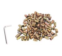 Katnetoly 100 Pezzi M6 X 15 Mm Mobili Vite nel Dado Filettati Inserti nel Legno Bullone di Fissaggio Connettore Presa Esagonale