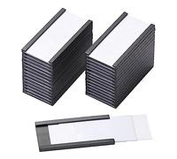 Katnetoly 100 Porta Etichette Magnetiche con Porta Carte Magnetiche con Protezioni nel Plastica Trasparente per Ripiano nel Metallo (1 X 2 Pollici)