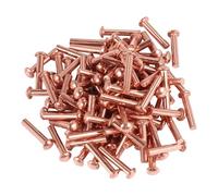 Katnetoly 100 Pz 5/64 Pollici X 25/64 Pollici a Testa in Rame Rivetti Elementi di Fissaggio