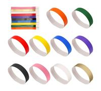 Katnetoly 1000 Pezzi Braccialetti di Carta Braccialetti al Neon Impermeabili Braccialetti per Adatti per Feste, Braccialetti (10 Colori)