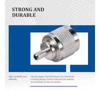 Katnetoly 100PCS Connettore 'Antenna Connettore Coassiale N-Type N-C-J3 Perno Interno in Rame Interno Tipo Crimping