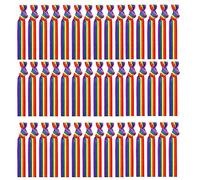 Katnetoly 100PCS Pride Month Unisex Rainbow Bandana Gay Pride Fazzoletto da Polso Cinturino da Polso in Nylon + Spandex Cinturino da Polso