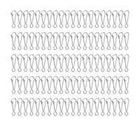 Katnetoly 100PZ Pesca Un Scatto Snap Links Pesca Girevole Snap Hook Line Connector Carp Fishing Tackle L-16Mm