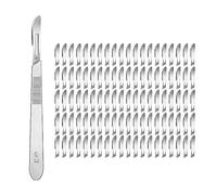 Katnetoly 101PC 100 Lame 1 Manico Lame da Laboratorio Lame In Acciaio Inossidabile con Manico Lame Artistiche Praticare L' di Taglio