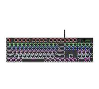 Katnetoly 104 Pezzi/Set di Rotondi Universali per Tastiera Meccanica Cherry MX, Design Retroilluminato, Nero