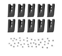 Katnetoly 10Pcs 56X25Mm Doppi Fori nel Metallo Fodero Della Cintura Clip di Chiusura Fibbie Accessori con 8Mm Cap Borchie