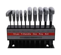 Katnetoly 10PCS Set di Chiavi A Brugola A T-Manico Dimensioni Imperiali 3/32In-3/8In con Supporto di Stoccaggio per Riparazioni Automobilistiche