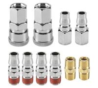 Katnetoly 10PZ 1/4 Pollici Aria Compressore Raccordo Connettore Accoppiatore Parti Pneumatiche un Sgancio Rapido per Utensili Pneumatici