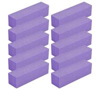 Katnetoly 10X Buffing Sanding Buffer Block Files Punte Di Arte Del Chiodo Di Manicure Di Pedicure Acrilico (Colore: Viola)