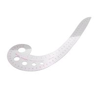 Katnetoly 11.8 "Long Comma forma di plastica trasparente francese Curvo righello scanalata