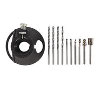 Katnetoly 11 Pezzi Multiuso Kit Guida di Taglio Gambo HSS Router di Fresatura Bit e 4 Pezzi Punta Elicoidale per Utensili Rotanti