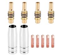 Katnetoly 11Pcs/Set Ugello Per Saldatore Mig Ugelli Per Torcia Saldatore Puntali Per Contatto Punte Per Contatti Set Di Diffusori Per Gas Da 0,040 Pollici Per Torce
