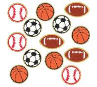 Katnetoly 12 PCS A Forma di Palla Come Mostrato in Fibra Acrilica per Cappelli Patch A Forma di Palla Accessorio Fai da Te Applique