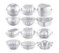 Katnetoly 12 Pezzi 6 Forme Bomba da Bagno Stampo Bomba da Bagno Stampo per Pressa per Fai da Te Saponi Fatti A Mano Candela Cottura di Torte