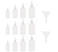 Katnetoly 12 Pezzi Applicatore di Colla A Punta Fine Bottiglia di Precisione Applicatore A Punta D'Ago Bottiglia Oliatore Bottiglie A Punta D'Ago per Quilling