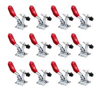 Katnetoly 12 Pezzi Attrezzo Manuale Attrezzi di Serraggio Regolabili 201A Antislip Morsetto Orizzontale Rosso 201-A Attrezzo Pesante un Sgancio Rapido