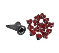 Katnetoly 12 Pezzi Borchie per Scarpe da Calcio Borchie da Rugby Turf 13mm M5 Vite per Scarpe Chiodi, Borchie da Calcio per Allenamento Competitivo Rosso