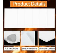 Katnetoly 12 Pezzi Carta Guarnizione Ad Alta Temperatura Materiale Guarnizione In Fibra Ceramica per Stufa A Pellet, Stufa A Legna