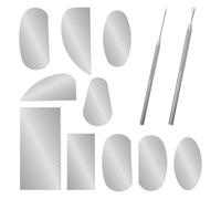 Katnetoly 12 Pezzi di Utensili per Ceramica In Acciaio, Raschietto Seghettato In Acciaio Inossidabile con Ago In Ceramica per Argilla e Strumento per Dettagli con Texture A