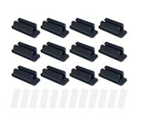 Katnetoly 12 Portapenne In Silicone, Portapenne Adesivo Portamatite Portatile Portapenne Clip di Montaggio Durevole Facile da Installare Nero