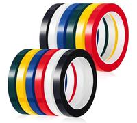 Katnetoly 12 Rotoli da 12 mm e 216 Piedi di Lunghezza per Ciascun Nastro Nastri per Autoclave Nastro per Marcatura Dentale, Nastro Identificativo A 6 Colori