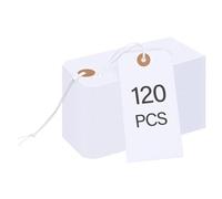 Katnetoly 120 PCS Etichette Regalo con, Etichette di Spedizione Bianche Vuote, Etichette Prezzi Scrivibili, Etichette di Inventario