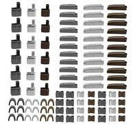 Katnetoly 120 Pezzi Cursore Testa Cerniera nel Metallo, 4 Dimensioni Cursori Cerniera Inferiore Fermo Perno di Inserimento, Kit di Attrezzi per La Riparazione del Fermo Cerniera