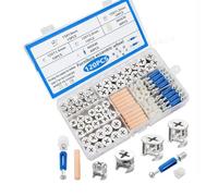 Katnetoly 120 Serrature A Camma per Mobili, Elementi di Fissaggio e Connettori per Mobili con, Bulloni e Perni di Legno di Diverse Dimensioni