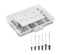 Katnetoly 120Pcs/Set M2.4 M3.0 M3.2 Rivetti Ciechi In Alluminio Nero Rivetti Decorazione Chiodo Per Kit Di Assortimento Di Mobili Hw078