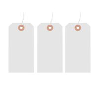 Katnetoly 125 Pezzi di Cartellini con Occhiello e Filo Rinforzati, Cartone Preattaccato per Etichettatura Prezzo 4 3/4 X 2 3/8 Pollici Durevole Facile da Installare Facile da Usare