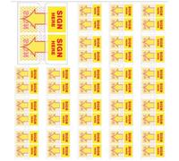 Katnetoly 1250 Firma Qui Etichette per Data da 1 Pollice Firma per Data con Bandiera Dispenser Facili da Pubblicare per Ufficio