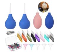 Katnetoly 129 Pezzi di Utensili per Ceramica, Applicatori di Precisione In Ceramica, Bottiglie di Barbottina per Ceramica con, Imbuti di Riempimento, Spilli