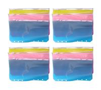 Katnetoly 12Pcs Binder Pocket A6 Size 6 Holes Binder Cartelle con Cerniera per Notebook un 6 Anelli Raccoglitore Impermeabile un Fogli Mobili