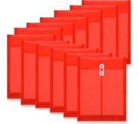 Katnetoly 12PCS Cartelle In Plastica per Documenti A4 Buste In Plastica con Chiusura A Scatto e Stringa per Scuola e Casa B