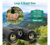 Katnetoly 12x42 Binocolo Ad Alta Potenza con Adattatore per Telefono, Impermeabile, Visione Notturna A Bassa Luminosità per Osservazione degli Uccelli, Caccia, Viaggi e Lavori Finiti