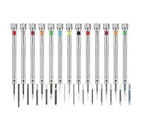 Katnetoly 13 PCS Set di Cacciaviti da 0,6-2,0 Mm 13 Lame Sostitutive Extra per La Riparazione 'Orologio
