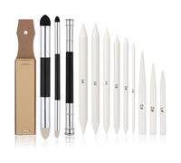 Katnetoly 13 Pezzi di Sfumino, Sfumini Artistici con Penne In Spugna per Sfumatura e Temperamatite In Carta Vetrata, Bastoncini per Sfumatura per Disegnare