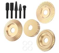 Katnetoly 13 Pezzi Set di Dischi per Intaglio del Legno Boccola Smerigliatrice Angolare per Legno Bava Raspa Lucidatura Accessori per Utensili Rotanti