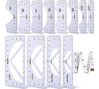Katnetoly 13 Pezzi Set Guida Righello t-Shirt, Strumento Righello t-Shirt, Righelli Stampa Fai-Da-Te per il Design del Centro t-Shirt Stampa a Caldo
