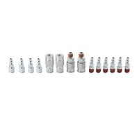 Katnetoly 14 Pezzi 1/4 Pollici Npt Attacco Rapido Connettore Aria e Kit Spina per Raccordi Accessori Compressore D'Aria