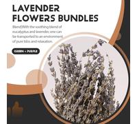 Katnetoly 15 Pezzi di steli di eucalipto conservati essiccati e fasci di Fiori di Lavanda per Doccia, 17 Foglie di eucalipto steli di Piante da Doccia