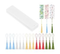 Katnetoly 15 Segnalibri Vuoti In Acrilico Trasparente con Cordino per Appendere, Segnalibri In Acrilico Trasparente con Cordino per Appendere Facili da Usare