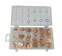 Katnetoly 150 Pezzi di Guarnizione In Rame Scatola Paraolio Guarnizione di Tipo o Guarnizione Meccanica Guarnizione Adesiva Kit Combinato Macchina per la Pulizia 'Olio Pezzi di Ricambio