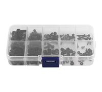 Katnetoly 150Pcs M2 M2.5 M3 M5 Nylon Hex Vite Bullone Dado Distanziatore Distanziatore Kit assortimento nero