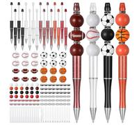 Katnetoly 16 Set di Penne A Sfera In Plastica con Perline Penne A Sfera Penna A Sfera Kit per la Creazione di Penne con Perline Fai-Da-Te, per Bambini Studenti Regali per Ufficio Scolastico