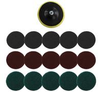 Katnetoly 16Pcs 5 Pollici 3 Diversi Cuscinetti per la Pulizia Dei Colori Trapano Alimentato, Cuscinetti per Lucidatura Abrasivi Sostituzione 1 Pezzo Gancio per la Pulizia Della Casa