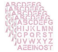 Katnetoly 170 Pezzi con Lettere In Strass Argentati, 5 Fogli 34 Lettere con Lettere 'Alfabeto Glitterate Rosa