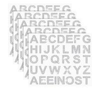 Katnetoly 170 Pezzi con Lettere In Strass Argentati, 5 Fogli 34 Lettere con Lettere 'Alfabeto Glitterate Argentate