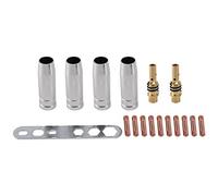 Katnetoly 17Pcs/Set 15Ak Mig/Ugello Per Saldatura Punte Di Contatto 0.8X25Mm M6 Set Di Connettori Per Gas